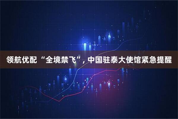 领航优配 “全境禁飞”, 中国驻泰大使馆紧急提醒