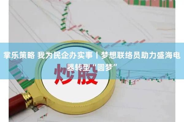 掌乐策略 我为民企办实事丨梦想联络员助力盛海电器转型“圆梦”
